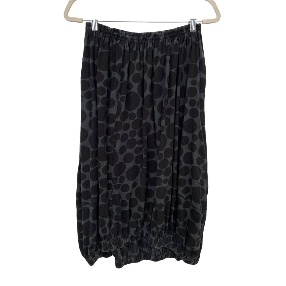 Kaliyana Bubble Skirt Size 1 Small Polka Dot Pull On Elastic Cotton Lagenlook